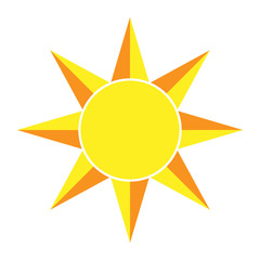 Sun vector black icon. Element for design. Vector Illustration.