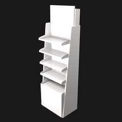 sales point stand 3d illustration