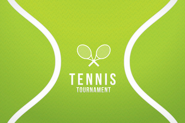 Sport background with tennis tournament. Vector illustration