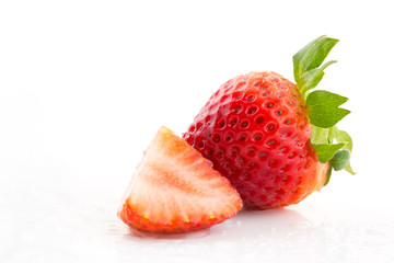 Strawberry on white background