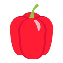 Bell pepper flat icon, vegetable and sweet, vector graphics, a colorful solid pattern on a white background, eps 10.