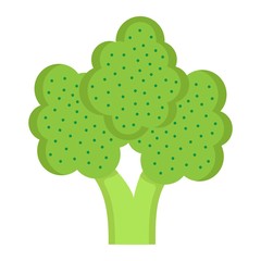 Broccoli flat icon, vegetable and diet, vector graphics, a colorful solid pattern on a white background, eps 10.