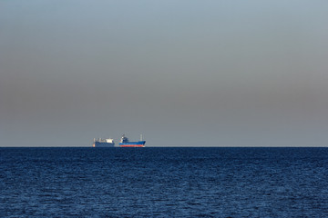 Blue bulk carrier
