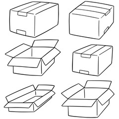 vector set of box