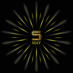 Banner with the inscription on May 5