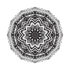 Hand drawn mandala ornament.Mehndi, henna pattern. Can be used for textiles, printing on phone, yoga Mat, coloring.