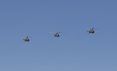3 of Mi8 in the sky