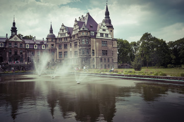 Fototapeta premium The Moszna Castle is a historic palace located in a small village in Moszna is one of the best known monuments in Upper Silesia.