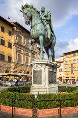Statue of Cosimo I Medici, Tuscany, Italy.