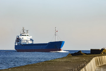 Blue bulk carrier