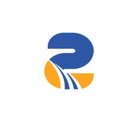 Abstract Number 2 logo Symbol icon
