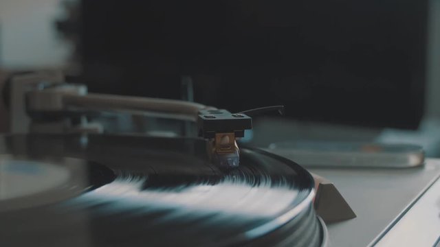 Slide Shot Vintage Vinyl Record Player