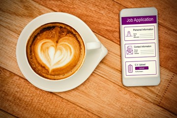 Composite image of informations for job application