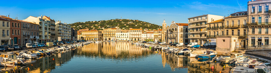 Panorama du Canal de la Peyrade à Sète, Hérault, Occitanie en France