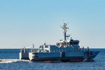 Naklejka premium Small military ship