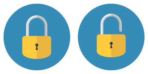 Open and closed lock