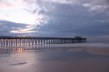 Fishing pier at dawn