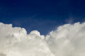Naklejka na ściany i meble Starry Night With Cloud. Romantic concept.