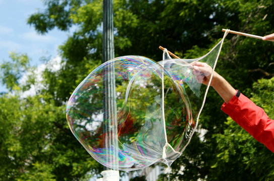 soap bubble in a rope