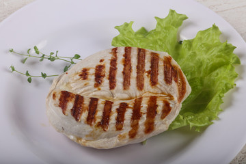 Grilled turkey steak