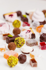 Homemade confection assortment. Selective focus