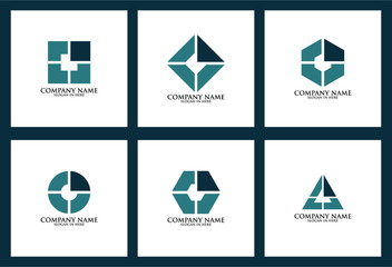 Set of Shape Logo Template Design