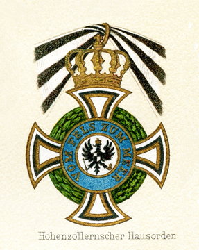 House Order Of Hohenzollern (from Meyers Lexikon, 1896, 13/222/223)