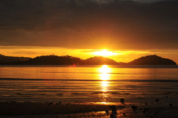 Beautiful sunrise over sea