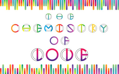 The chemistry of love flat color transition lettering