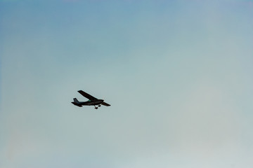 Passenger aircraft in the sky