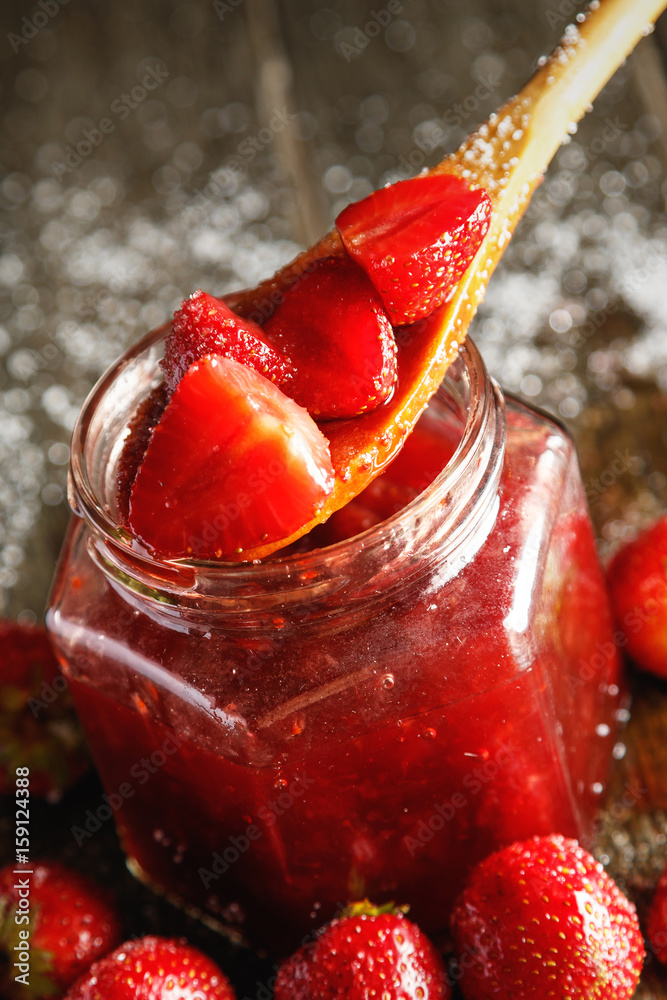 Wall mural homemade strawberry jam