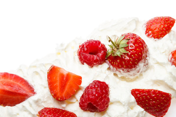 Berries and whipped cream