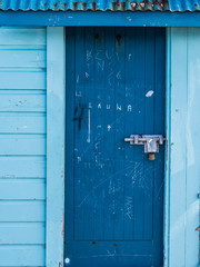 Blue Shed Door Bolted Shut