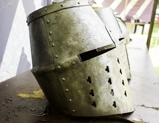Medieval armor helmet