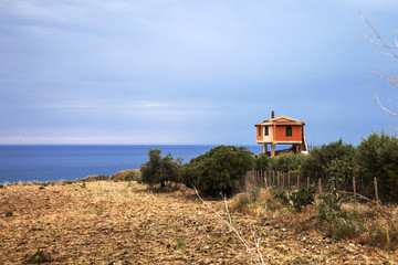 Paesaggio marino casa