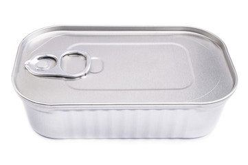 Tin can isolated on white