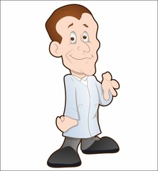 Cartoon man doctor