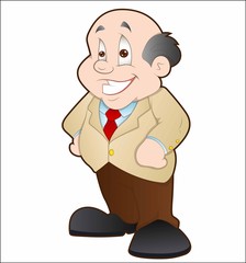 Character of a man with a smile on his face