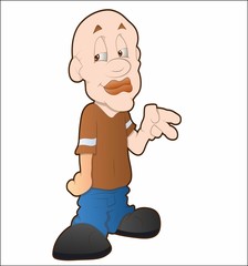 Obraz premium Cartoon man posing