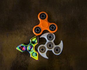 three fidget spinner