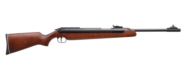 pneumatic rifle isolated on white