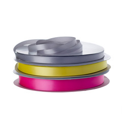 Satin ribbon isolated on white background