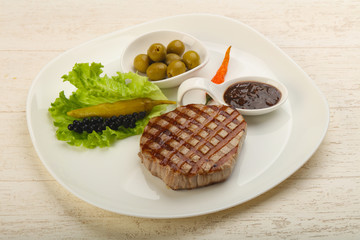Grilled beef steak