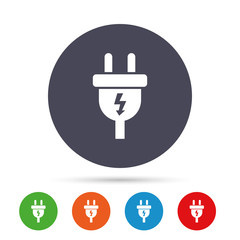 Fototapeta premium Electric plug sign icon. Power energy symbol.