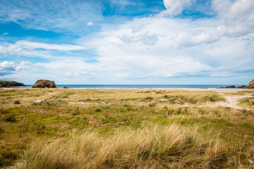  Idyllic coast in Asturias on a day in spring in Spain