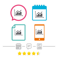 Graph chart sign icon. Diagram symbol.