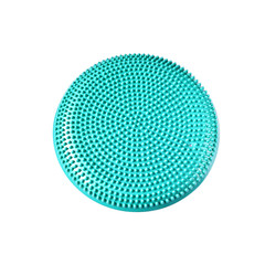 Balance massage cushion for aerobics and fitness isolated on white background