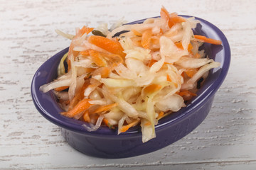 Raw pickled cabbage