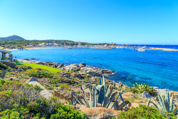 Fototapeta na wymiar View of a Punta Molentis beach, Sardinia