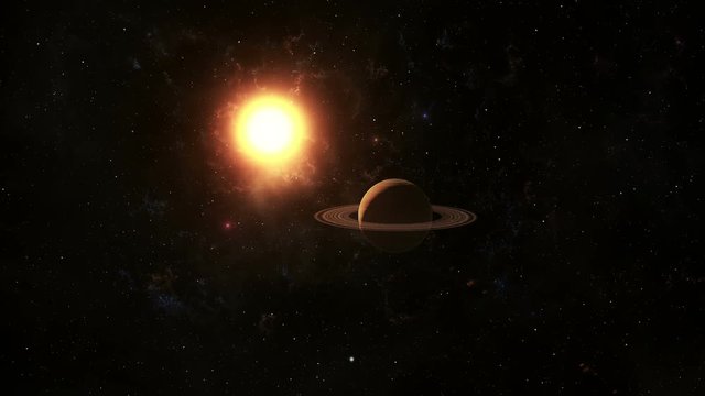 The flight to Jupiter in outer space